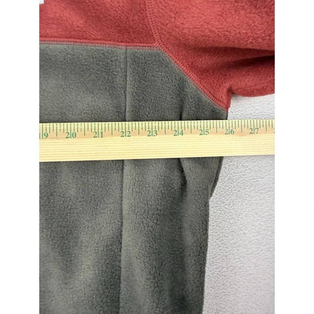 Columbia Steens Mountain Men's XL Fleece Pullover Half Snap Red Gray Colorblock